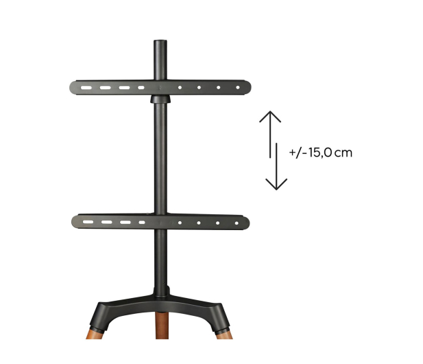Hama Stojak do TV typu sztaluga wygląd drewna VESA 400x400 65" - 1516986 - zdjęcie 3